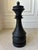 Terrific Handcrafted Mid-Century Queen Chess Piece. Sculpted from one piece of solid wood. Black matte painted finish....