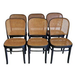 Vintage Model 811 Chairs by Joseph Hoffmann, 1990, Set of 6 For Sale