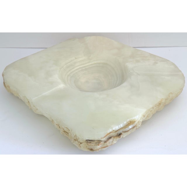 Massive Carved & Polished Rock Crystal / Quartz Live Edge Ashtray, Circa 1960s For Sale - Image 9 of 12