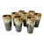 1980s Brutalist Boho Chic Arts & Crafts Lava Dripped Ironstone Glasses - Set of 8 For Sale