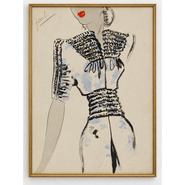 Bring Parisian elegance to your bedroom, dressing room, or walk-in closet with this vintage French fashion art print...