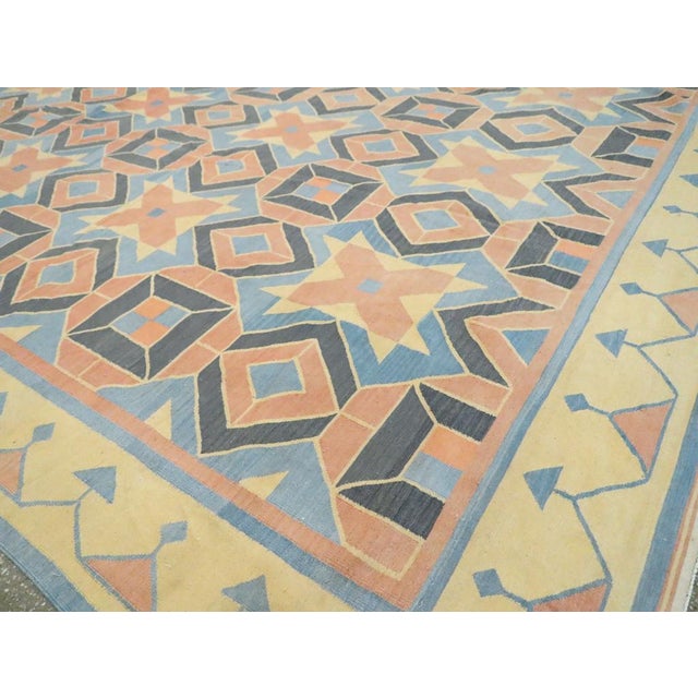 Galerie Shabab Collection Mid-20th Century Indian Flatweave Dhurrie Carpet For Sale In New York - Image 6 of 8