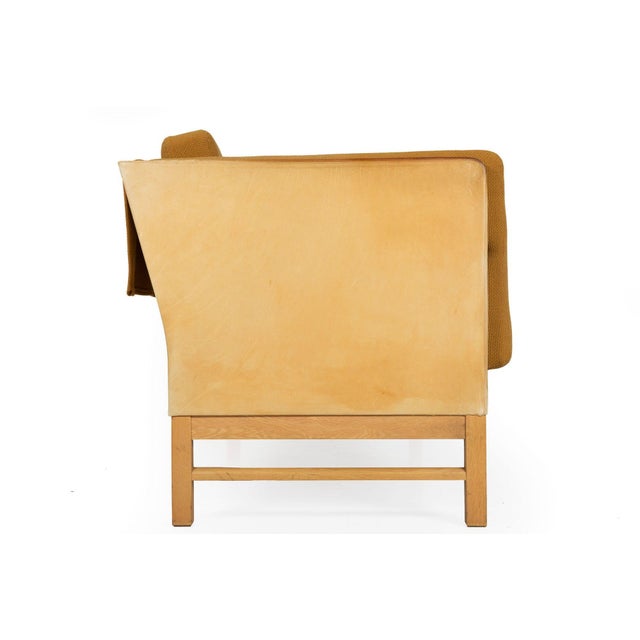 Wood Vintage Danish Modern Oak, Tweed and Leather Ej315 Sofa by Erik Jørgensen For Sale - Image 7 of 18