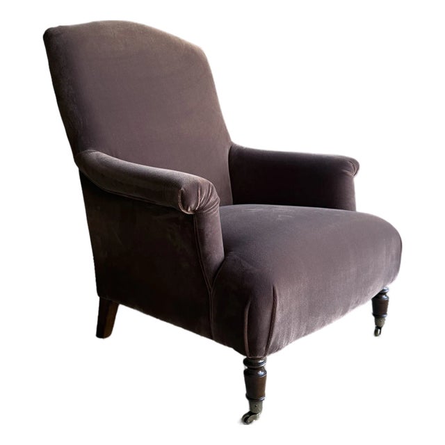 Alma Napoleon Style Accent Chair in Velvet For Sale