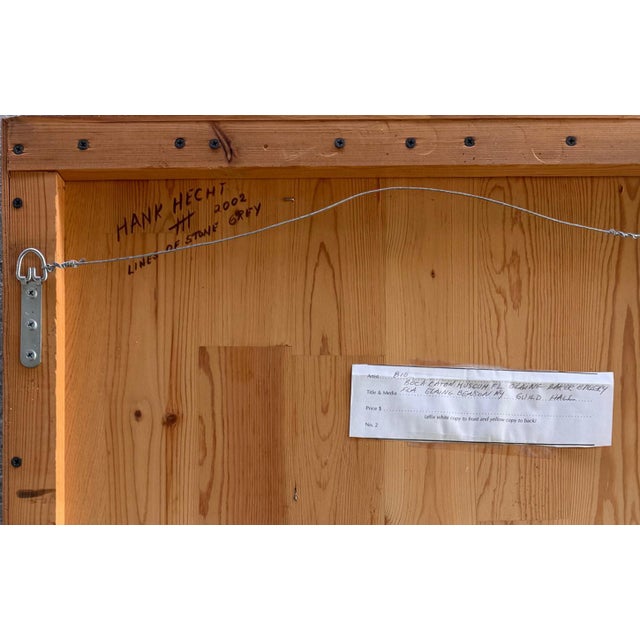 Stone Gray Lines of Stone Grey Hank Hecht Wood Assemblage Wall Sculpture, 2002 For Sale - Image 8 of 11