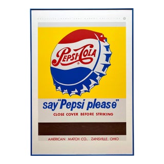 Andy Warhol Estate Vintage 1990 First Edition Lithograph Print Framed Extra Large Pop Art Poster " Pepsi Cola " 1962 For Sale