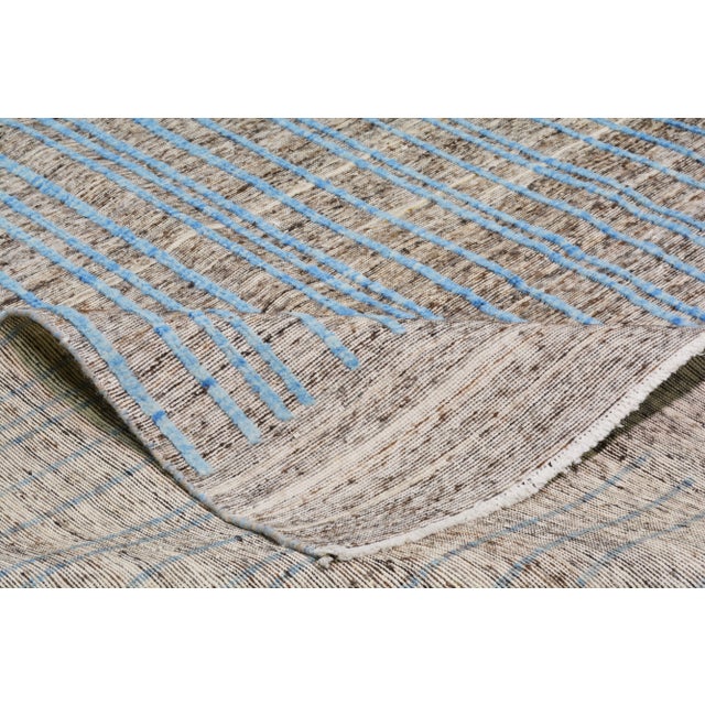 1990s Moroccan Hand Knotted Azilal Rug With Soft Hi-Low Texture,6'7"X10'1" For Sale In New York - Image 6 of 7