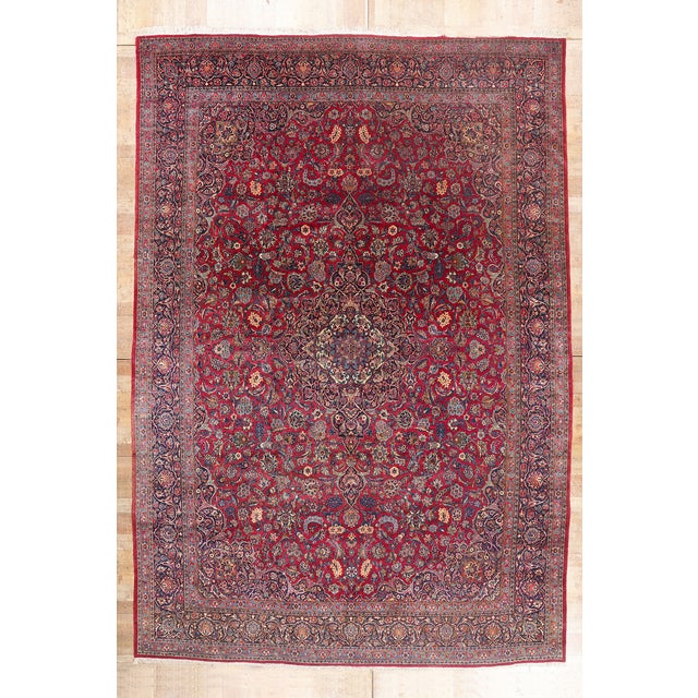 Antique Persian Kashan Rug, 11'01 X 16'01 For Sale - Image 10 of 10