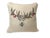 Reindeer With Ornaments on Antlers Linen Pillow For Sale - Image 4 of 4
