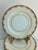 An elegant set of 12 Japanese Meito china dinner plates in the Celestine pattern. Creamy white centers are framed by a red...