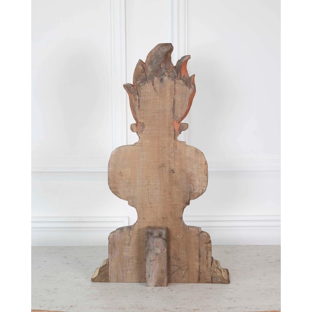 18th Century French 18th Century Carved Wood Fire Pot For Sale - Image 5 of 8