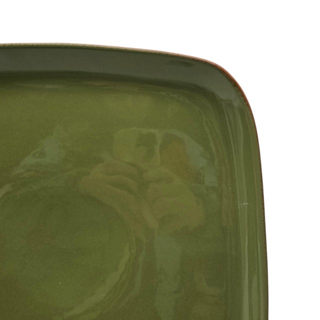 Vietri Cucina Fresca Lime Verde 12.75" Square Platter, Handcrafted in Italy For Sale - Image 9 of 11
