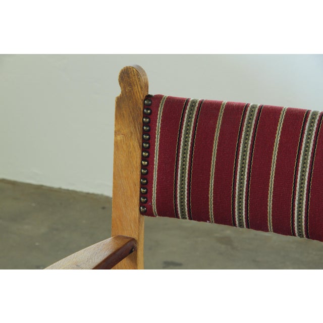 Vintage Brutalist Kurul Armchairs in Oak by Henning Kjærnulf, 1960s, Set of 2 For Sale - Image 15 of 18