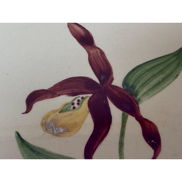 1960s Hand-Painted Botanical Ceramic Tiles by Josef Frank, Meissen, Germany, 1960, Set of 9 For Sale - Image 5 of 15