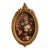 French Louis XVI Floral Wall Panel – Oval Decorative Artwork With Gilded Gold Leaf Frame For Sale
