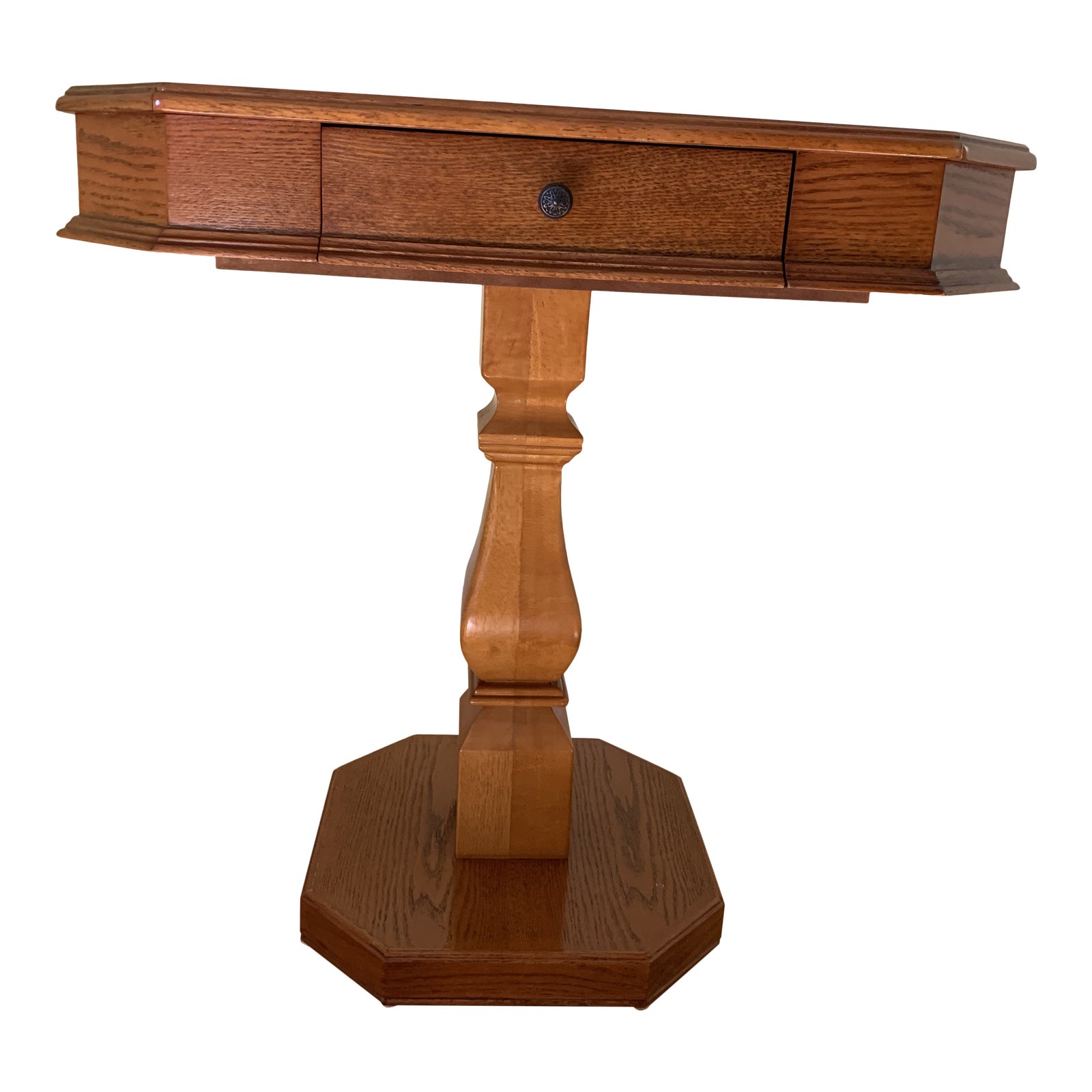 Solid Wood Pedestal Leg Chess Table by Powell Chairish