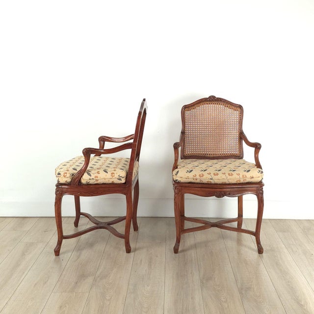 Pair of French Régence-Style Armchairs, 19th Century. Two Pairs Available For Sale - Image 4 of 12