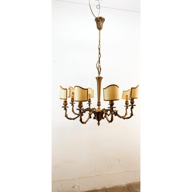 Vintage Chandelier with Parchment Fans For Sale - Image 18 of 18