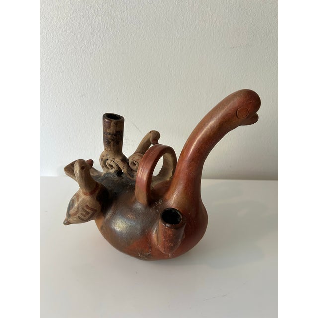 1970s Heron Martinez Pottery-Mexican Folk Art Bird Candelabra For Sale - Image 4 of 10