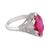 1930s 1930s Late Art Deco Gia 1.50 Carat Ruby Diamond Platinum Engagement Ring, Size 5 For Sale - Image 5 of 5