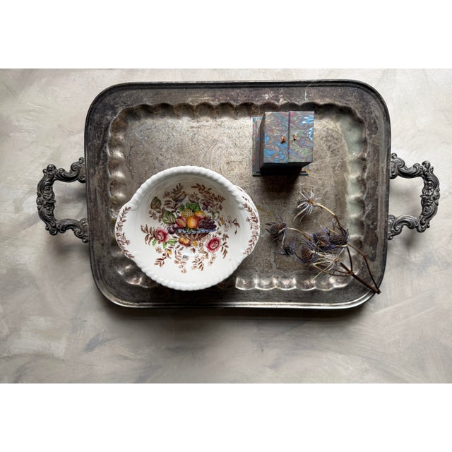 1950s Vintage “Pomona” Windsor Ware Fruit Bowls | Johnson Bros England | c.1940–1950 | Set of 6 Hand-Colored Earthenware For Sale - Image 5 of 12