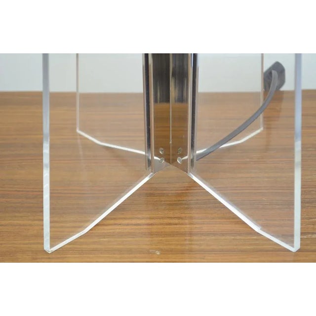 1970s Vintage Italian Acrylic Glass Lamp, 1970s For Sale - Image 5 of 9