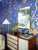 Designed by Celerie Kemble. Hand carved mirror finished in aged silver leaf. Non-beveled center mirror. Cleat hanging...