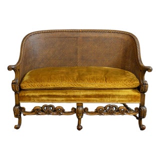 William and Mary Style Walnut Sofa, 1920s For Sale