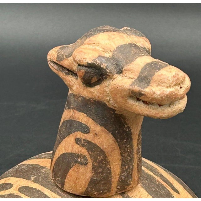 15th Century & Earlier Antique West African Zoomorphic Terracotta Lidded Vessel Giraffe Antelope Niger River Valley Tribal Art For Sale - Image 5 of 10