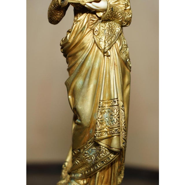 Albert Ernest Carrier-Belleuse, Reading Lady, 19th Century, Gilt Bronze For Sale - Image 5 of 18