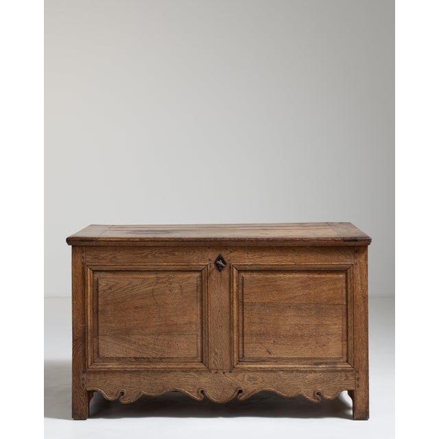 French Carved Oak Trunk France 19th Century For Sale - Image 12 of 12