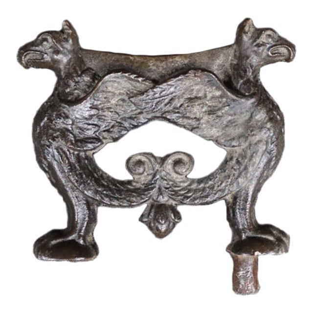 Victorian Cast Iron Griffin Boot Scraper For Sale