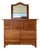 Chatam Reproductions Shaker Style 12 Drawer Cherry Mule Chest & Mirror For Sale
