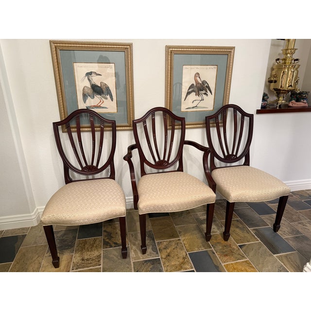 1990s Baker Furniture Mahogany Dining Chairs For Sale - Image 12 of 13