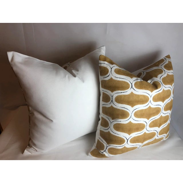 Contemporary Seemakrish Hand Block Printed Pillow Cover For Sale - Image 3 of 5