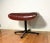 Vintage 70s Mid Century Modern Eames Style Ottoman/Footstool Burnt Sienna Tufted Leather For Sale - Image 11 of 12