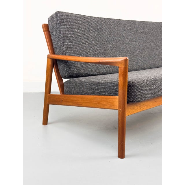 Danish Teak and Wool 3-Seater Sofa, 1960s For Sale - Image 6 of 18