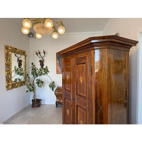 Baroque Hall Cabinet in Marquetry For Sale - Image 18 of 18