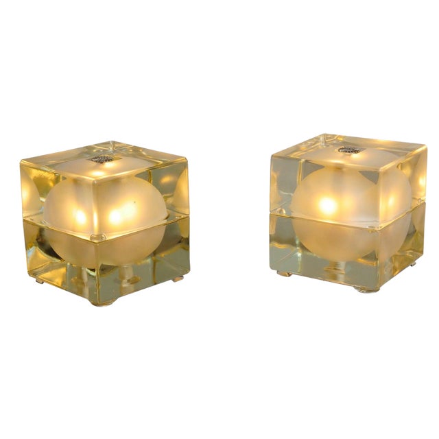 Cubosfera Table Lights attributed to Alsessandro Mendini, Italy, 1958, Set of 2 For Sale