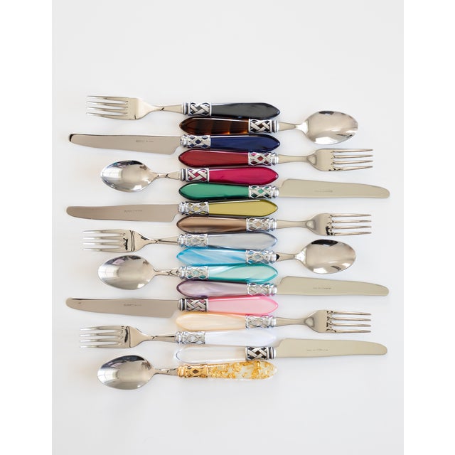 2020s VIETRI Aladdin Brilliant Light Gray Twenty-Piece Flatware Set Set, Service for Four For Sale - Image 5 of 9