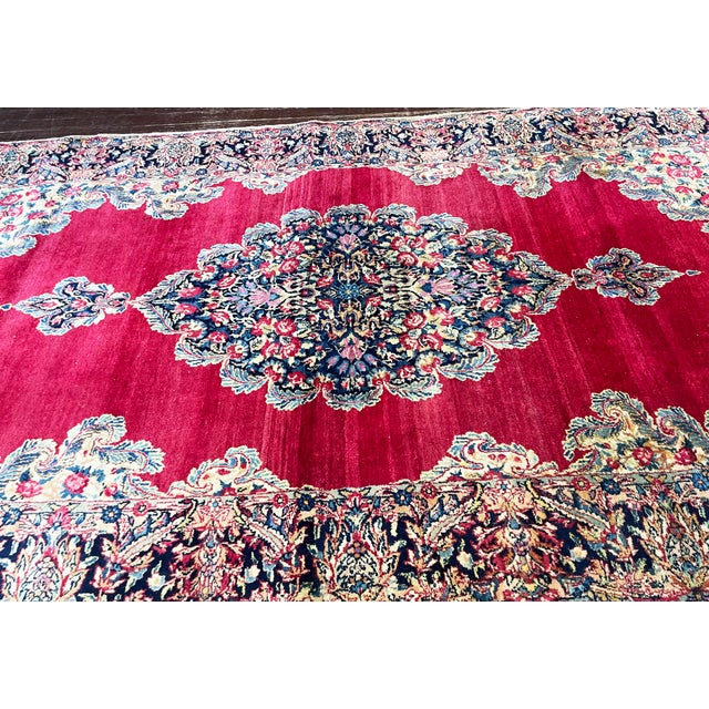 Antique Persian Laver Kerman Rug, 4' X 7'2" For Sale - Image 4 of 11