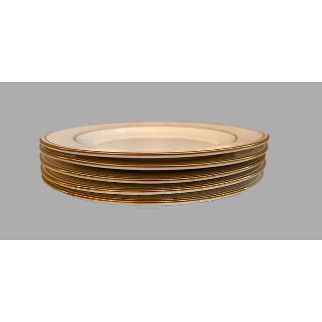 2010s Lenox Federal Gold Plates - 6 3/8” - Set of 5 For Sale - Image 5 of 9