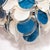 Contemporary Modernist Four-Tier White & Cerulean Murano Glass Disc Chandelier For Sale - Image 3 of 12