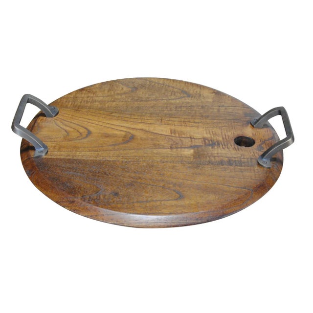 2020s Medium Oak Wine Barrel Tray For Sale - Image 5 of 5