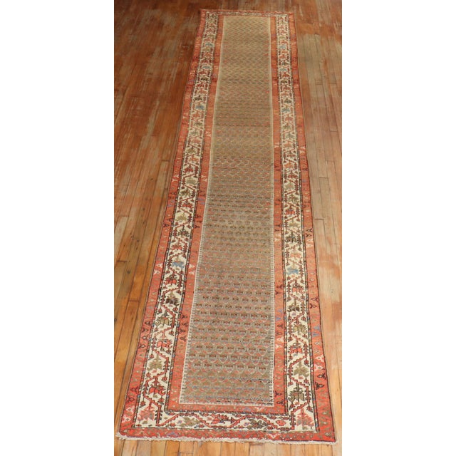 Antique Long Malayer Persian Runner - 3' x 17'10" For Sale - Image 11 of 12