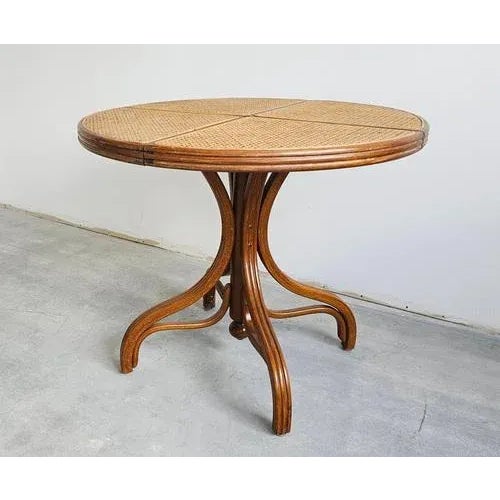 1960s Dining Table with Cane Top attributed to Mundus, Former Yugoslavia, 1960s For Sale - Image 5 of 9
