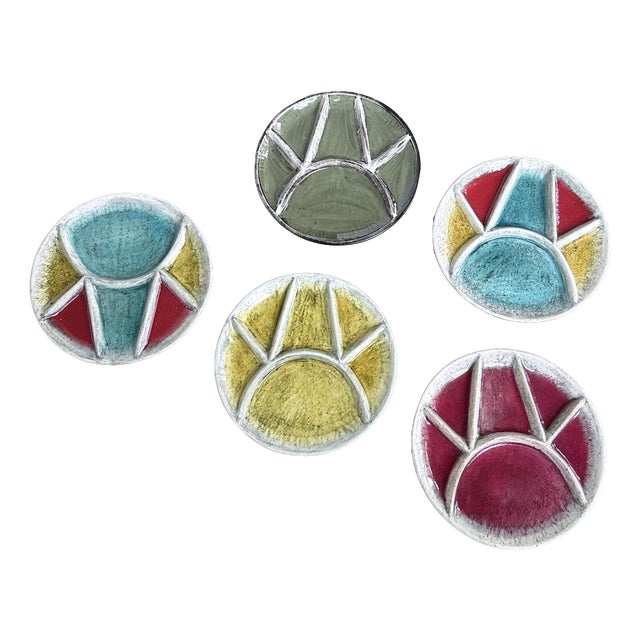 Fondue Plates by Hugo Kohler, 1970s, Set of 5 For Sale