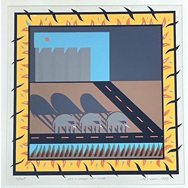 I'm not sure if this print is Roger Brown or M Brown. Woodcut in vibrant colors signed & numbered 31/100 This piece was...