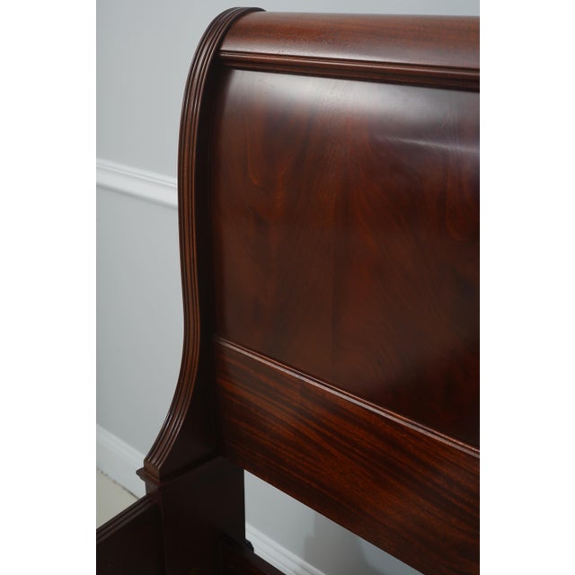 Ethan Allen California King Size 18th Century Mahogany Sleigh Bed For Sale - Image 10 of 15