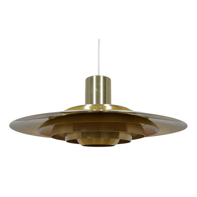 Large Mid-Century Ceiling Lamp Model P700 by Preben Fabricius & Jørgen Kastholm for Nordisk Solar, 1960s For Sale